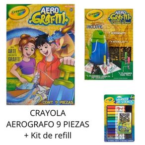 Set De Aerógrafo 9 Pzas + Refill - Crayola