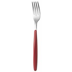 Tenedor Fusión De Acero Inoxidable Rojo Y Plateado - Guzzini