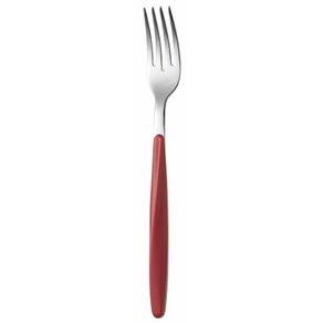 Tenedor Fusión De Acero Inoxidable Rojo Y Plateado - Guzzini