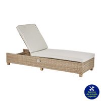 Cama Asoleadora Tipo Ratán Alu Beige 200X69X94 Cm