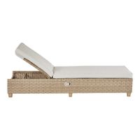 Cama Asoleadora Tipo Ratán Alu Beige 200X69X94 Cm