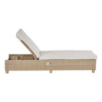Cama Asoleadora Tipo Ratán Alu Beige 200X69X94 Cm