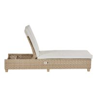 Cama Asoleadora Tipo Ratán Alu Beige 200X69X94 Cm