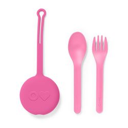 Set De 3 Utensilios Bento Para Comida Omiepod Rosa - Omie Life