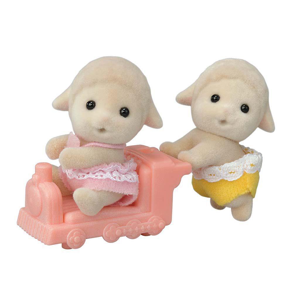 Set Sylvanian Families Gemelos Oveja con Bebé y Carrito de 3 Piezas Gemelos Oveja - Sylvan…