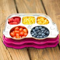 Plato Con Divisiones Dindin Acero Inoxidable - Innobaby Varios Colores