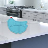 Plato Gallinita Cada Succión Y Divisiones - Innobaby Varios Colores