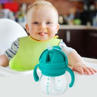 Vaso Entrenador Con Pajilla Y Asas  Color Celeste 6 Oz - Oxo