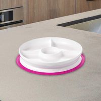 Plato Con Divisiones Stick & Stay Rosado - Oxo