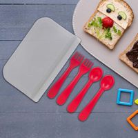 Set De Cubiertos 2 Pack Rojo - Lollaland Llc