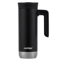 Pocillo Térmico De Acero Inoxidable Con Asa Gris Oscuro 20 Oz  - Contigo