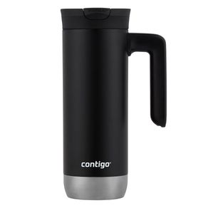 Pocillo Térmico De Acero Inoxidable Con Asa Gris Oscuro 20 Oz  - Contigo