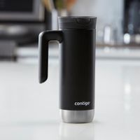 Pocillo Térmico De Acero Inoxidable Con Asa Gris Oscuro 20 Oz  - Contigo