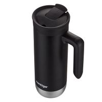 Pocillo Térmico De Acero Inoxidable Con Asa Gris Oscuro 20 Oz  - Contigo