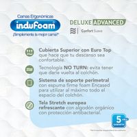 Set De Cama Colchón + Base Deluxe Advance - Indufoam Varios Tamaños