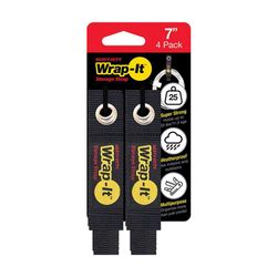 Set De Correas Para Almacenar Negro 17 Cm 4 Pzas - Wrap-it