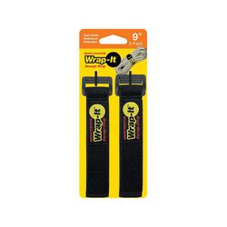 Set De Correas Para Almacenar Negro 22 Cm 5 Pzas - Wrap-it