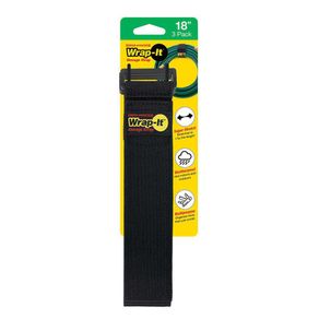 Set De Correas Para Almacenar Negro 45 Cm 3 Pzas - Wrap-it