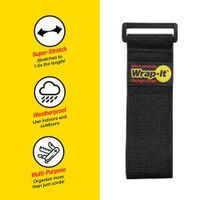 Set De Correas Para Almacenar Negro 45 Cm 3 Pzas - Wrap-it