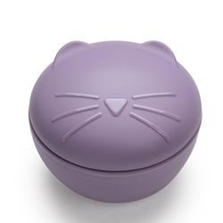 Recipiente Para Snack De Silicón Morado Diseño Gato - Melli Baby