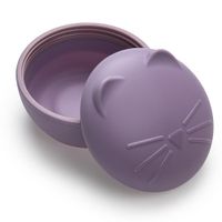 Recipiente Para Snack De Silicón Morado Diseño Gato - Melli Baby