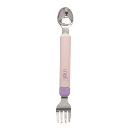 Cuchara Y Tenedor 2 En 1 Rosado - Melli Baby