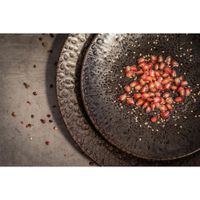 Plato Para Cena 10.6 Plg Café Metálico - Niu Haus