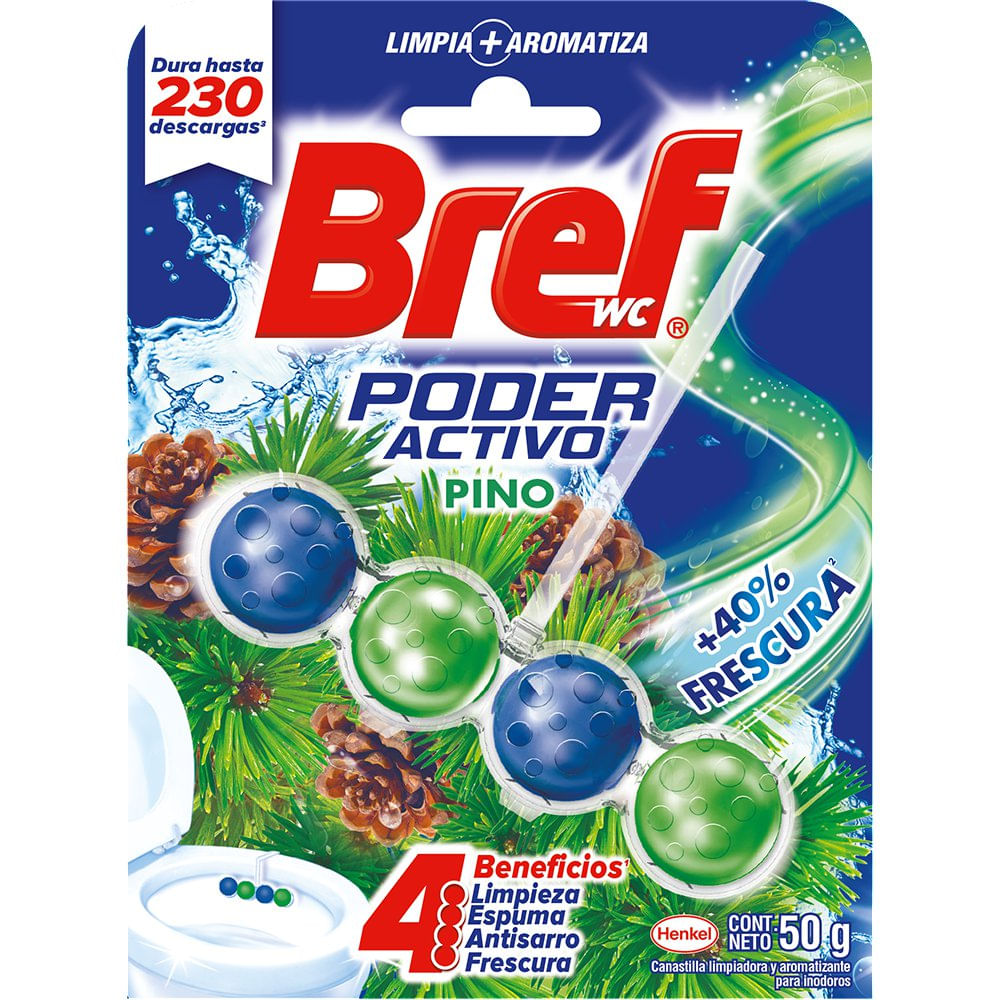Limpiador en Pastilla para Baño Antisarro Poder Activo Aroma Pino 50 Gr