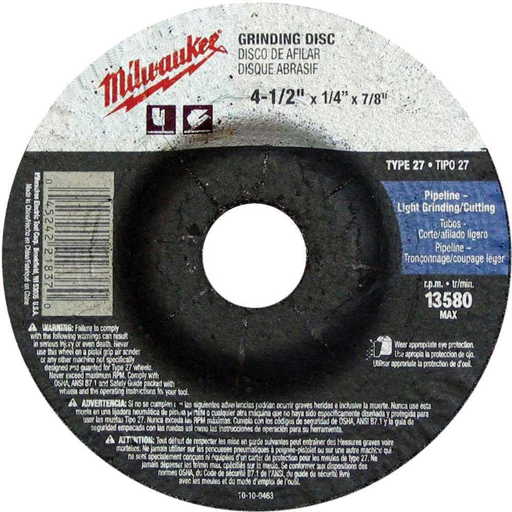 Disco de Corte para Metal de 4-1/2 x 1/4 x 7/8 Plg