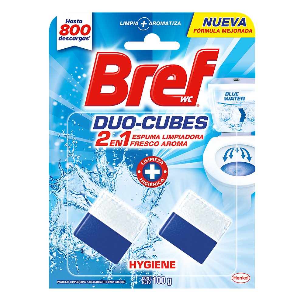 Limpiador en Cubo para Baño Espuma Limpiadora Aroma Fresco 2 en 1 de 100 G