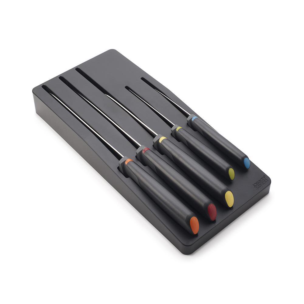 Set de 5 Cuchillos Elevate con Bandeja Color Negro