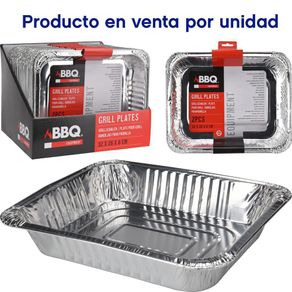 Set De Moldes De Aluminio Rectangular 2 Pzas