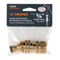 Conector Rápido De Manguera Latón 3/4 Plg - Truper