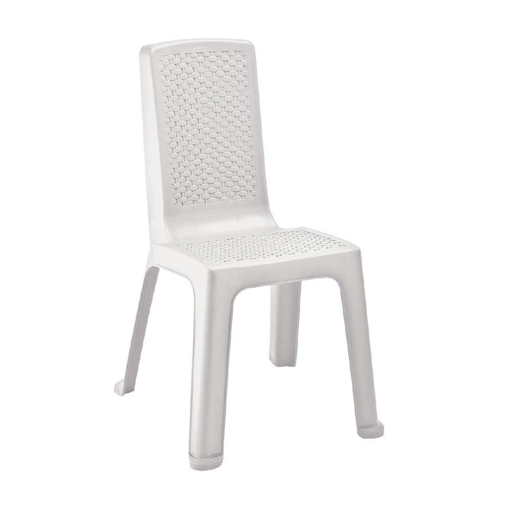 Silla de Plástico Apilable Eterna Color Blanco
