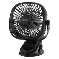 Ventilador Para Escritorio Recargable Negro De 5 Plg - Rosthal