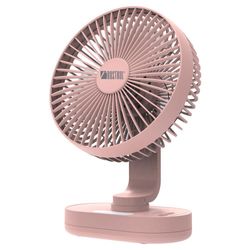 Ventilador Para Escritorio Recargable Rosado De 8 Plg - Rosthal