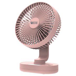 Ventilador Para Escritorio Recargable Rosado De 8 Plg - Rosthal