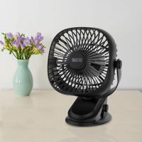 Ventilador Para Escritorio Recargable Negro De 5 Plg - Rosthal