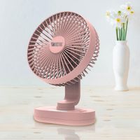 Ventilador Para Escritorio Recargable Rosado De 8 Plg - Rosthal