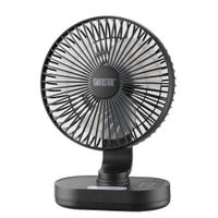 Ventilador Para Escritorio Recargable Negro De 8 Plg - Rosthal