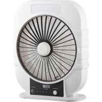 Ventilador Para Escritorio Recargable Blanco Y Negro De 8 Plg - Rosthal