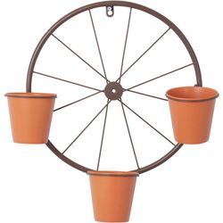 Set Porta Potes Rueda + 3 Potes Naranjas 28 X 13 X 28 Cm - Concepts