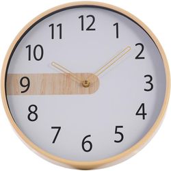 Reloj De Pared A Batería Blanco Y Amarillo 30X30X4 Cm - Concepts