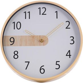 Reloj De Pared A Batería Blanco Y Amarillo 30X30X4 Cm - Concepts