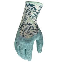 Guantes De Látex Celeste Con Diseño De Flores - Digz Varias Tallas