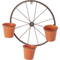Set Porta Potes Rueda + 3 Potes Naranjas 28 X 13 X 28 Cm - Concepts
