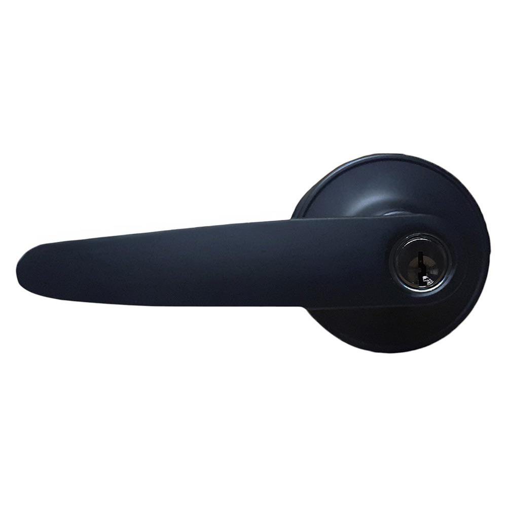 Cerradura Tipo Manija Génova para Dormitorio Acabado Color Negro Cerradura para Dormitorio Tipo Manija Génova Color Negro