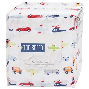 Set De Sábanas Estampado Transportes - Dream Kids Varios Tamaños