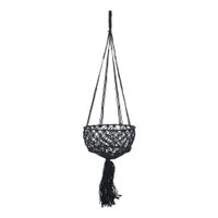 Maceta Colgante Decorativa De Algodón Negra 105 Cm - Concepts