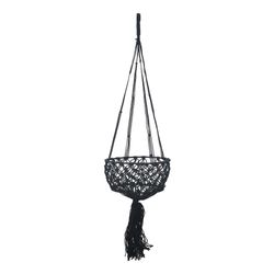 Maceta Colgante Decorativa De Algodón Negra 105 Cm - Concepts
